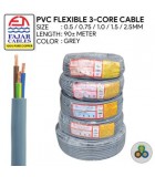 1.0MM X 3C X 90M FLEXIBLE CABLE [FAJAR]
